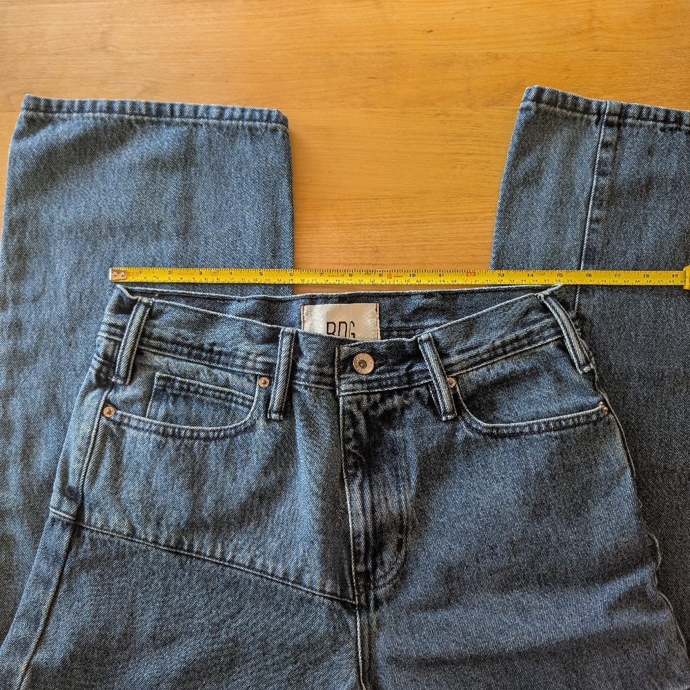 Urban Outfitters DBG High Rise Wide Leg Patchwork Skater Blue Jeans - Picture 9 of 11